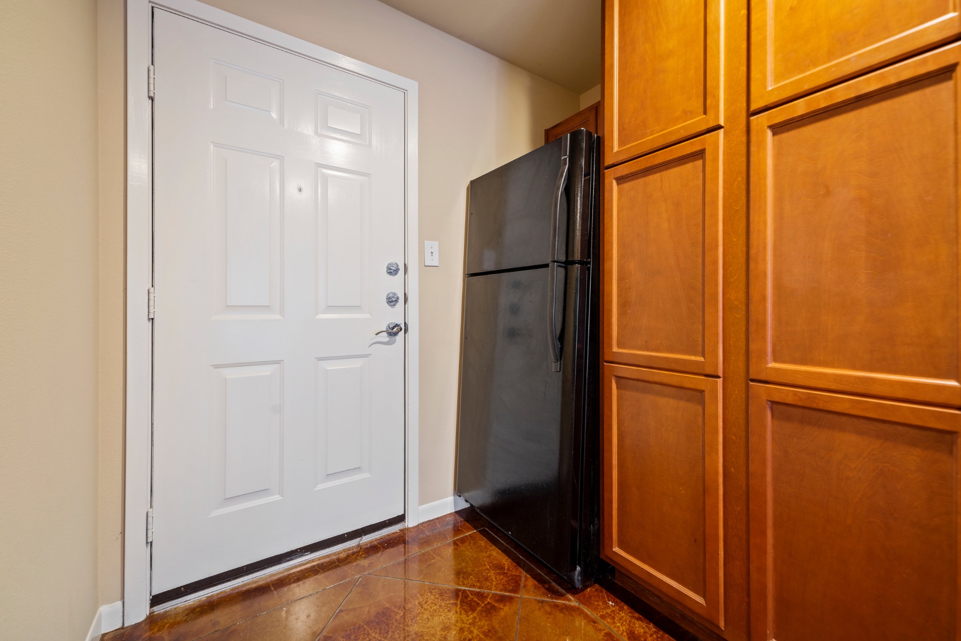 Entry hallway with full-height pantry